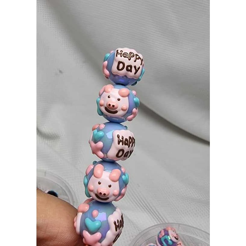 Beads Mote Manik Beads Full Painting Plus Lukis Happy Day Gambar Babi Pig 7