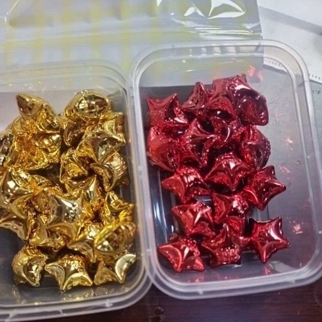 Baloon Metalik Star Bintang Beads Mote Manik